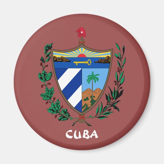 Cubaanse wapenschild Kitchen/Kantoor Magnet (Voorkant)