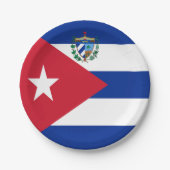 Cubaanse wapenschild papieren bordje (Voorkant)