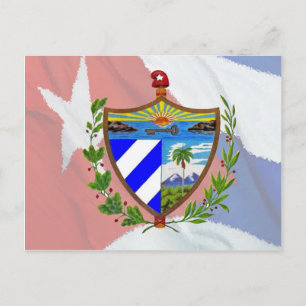 Cubaanse wapenstilstand op Cubaanse vlag Briefkaart