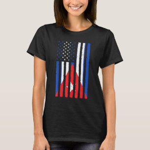 Cubaanse wortels Usa vlag erfgoed half Cuba Amerik T-shirt