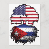 Cuban American USA Tree Roots Flag Briefkaart (Voorkant)