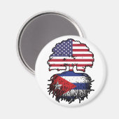 Cuban American USA Tree Roots Flag Magneet (Voorkant / Achterkant)