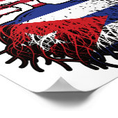 Cuban American USA Tree Roots Flag Poster (Hoek)