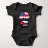 Cuban American USA Tree Roots Flag Romper (Voorkant)