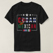 Cuban and Mexican Flag shirt Half Cuban Half Mexic (Design voorkant)