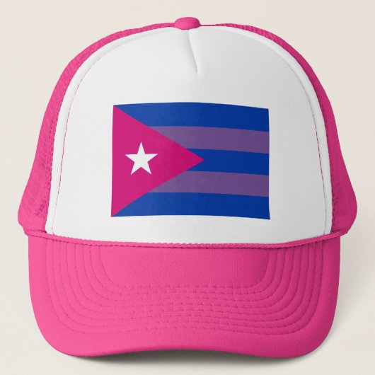 Cuban Bi Pride Bisexual LGBT Trucker Pet (Voorkant)