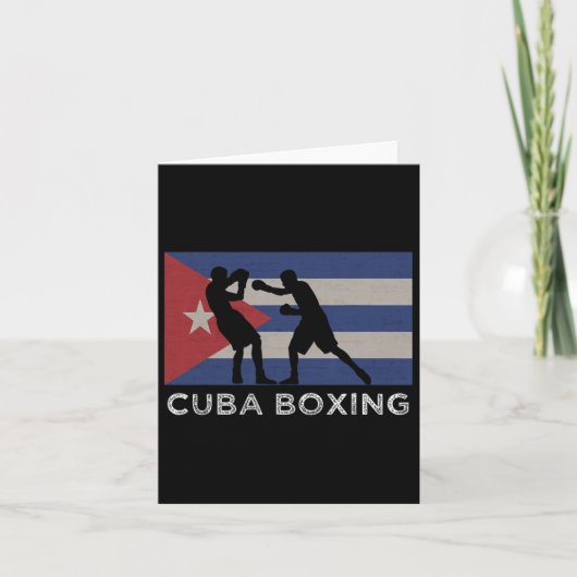 Cuban Boxer National Cuba Flag Boxing Glove Graph Kaart (Voorkant)