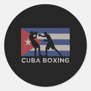 Cuban Boxer National Cuba Flag Boxing Glove Graph Ronde Sticker