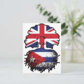 Cuban British UK Tree Roots Flag Briefkaart (Staand voorkant)