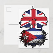 Cuban British UK Tree Roots Flag Briefkaart (Voorkant / Achterkant)