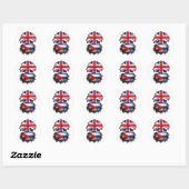 Cuban British UK Tree Roots Flag Ronde Sticker (Vel)