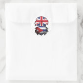 Cuban British UK Tree Roots Flag Ronde Sticker (Tas)