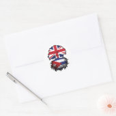 Cuban British UK Tree Roots Flag Ronde Sticker (Envelop)