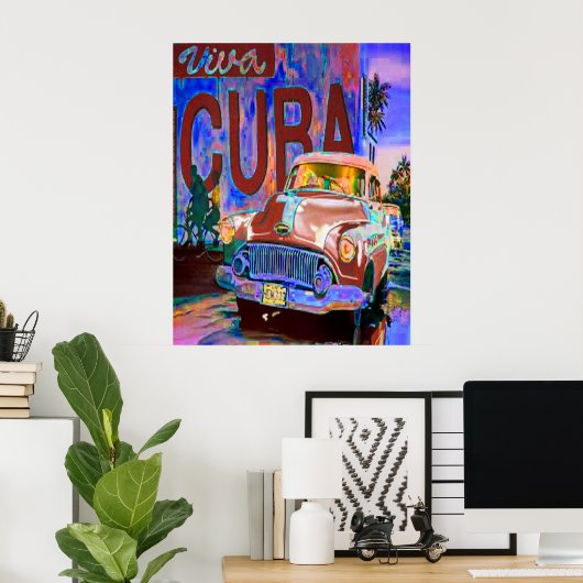 CUBAN BUICK POSTER (Thuiskantoor)