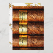 Cuban Cigars Habana nodiging marmer Gold Carrara u Kaart (Voorkant / Achterkant)