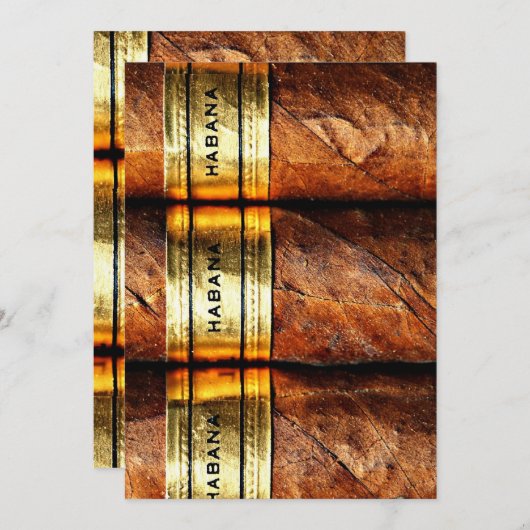 Cuban Cigars Habana Uitnodiging (Voorkant / Achterkant)