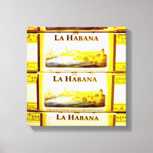 Cuban Cigars La Habana Canvas Afdruk