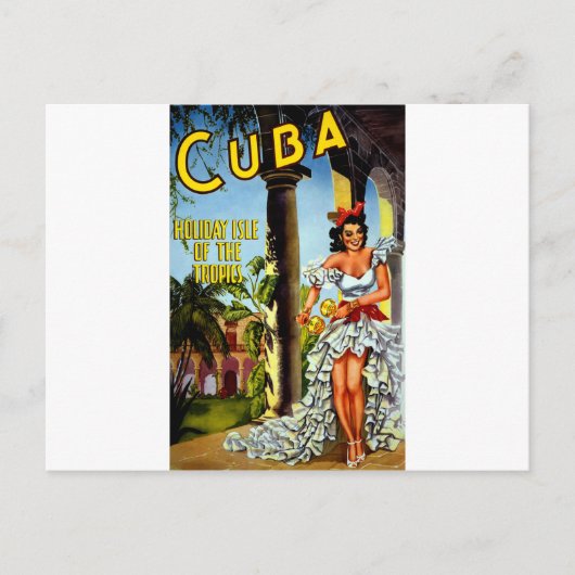 Cuban Dancer Vintage Travel Briefkaart (Voorkant)