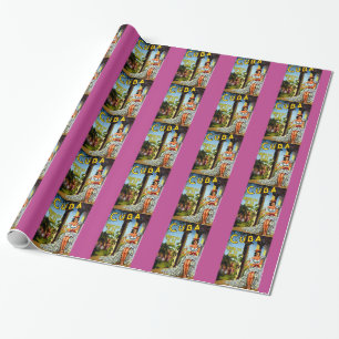 Cuban Dancer Vintage Travel Gift Wrap Cadeaupapier