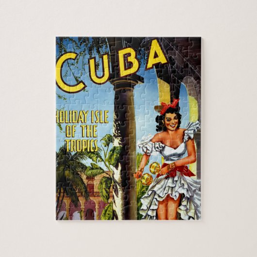 Cuban Dancer Vintage Travel Legpuzzel (Verticaal)