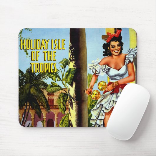 Cuban Dancer Vintage Travel Muismat (Met muis)