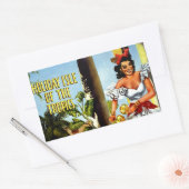 Cuban Dancer Vintage Travel Rechthoekige Sticker (Envelop)