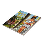 Cuban Dancer Vintage Travel Tegeltje (Zijkant)