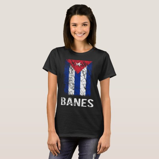 Cuban Flag Banes Cuban Pride T-shirt (Voorkant volledig)