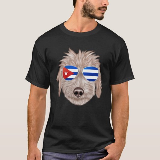 Cuban Flag Bedlington Terrier Dog Cuba Pocket T-shirt (Voorkant)
