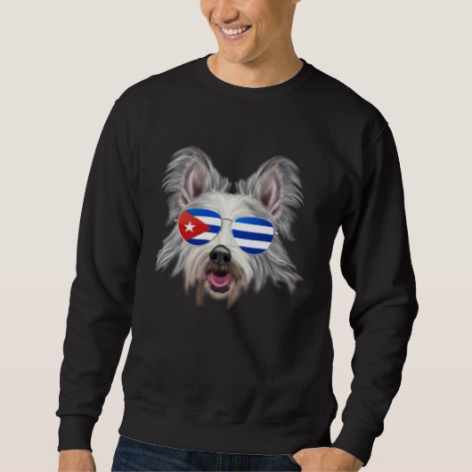 Cuban Flag Berger Picard Dog Cuba Pocket Trui (Voorkant)