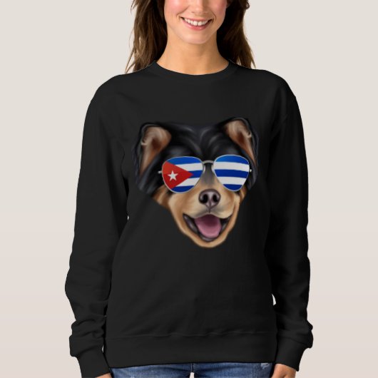 Cuban Flag Finnish Lapphund Dog Cuba Pocket Trui (Voorkant)