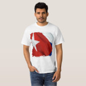 Cuban Flag Grunge 4 TShirt (Voorkant volledig)