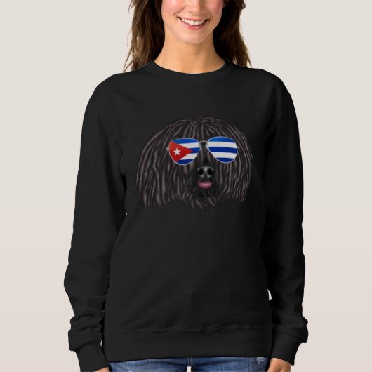 Cuban Flag Pulik Dog Cuba Pocket Trui (Voorkant)
