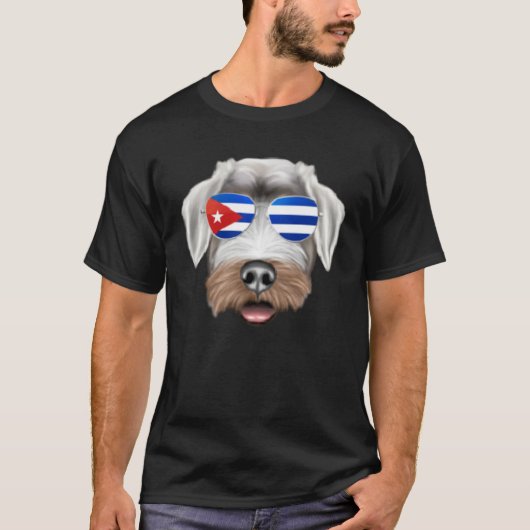 Cuban Flag Sealyham Terrier Dog Cuba Pocket T-shirt (Voorkant)