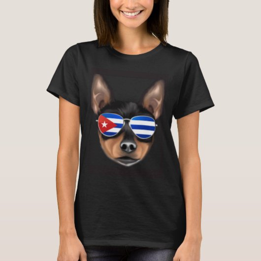 Cuban Flag Toy Fox Terrier Dog Cuba Pocket T-shirt (Voorkant)