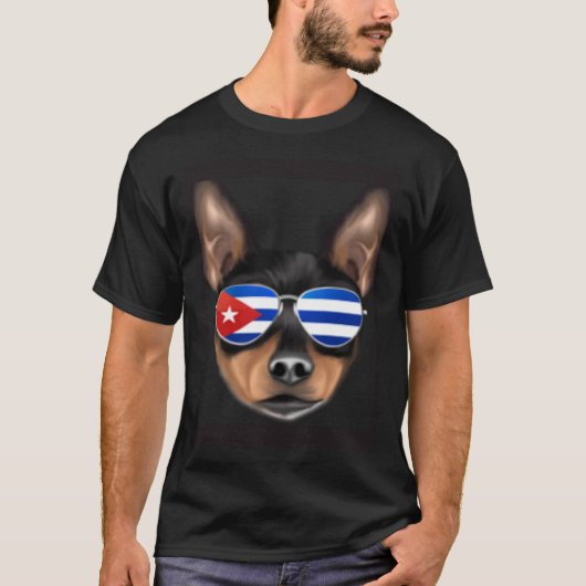 Cuban Flag Toy Fox Terrier Dog Cuba Pocket T-shirt (Voorkant)
