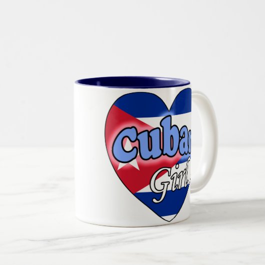 Cuban Girl Tweekleurige Koffiemok (Voorkant rechts)
