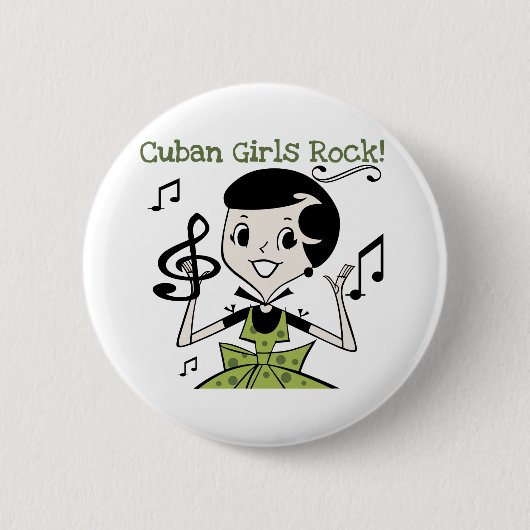 Cuban Girls Rock Ronde Button 5,7 Cm (Voorkant)
