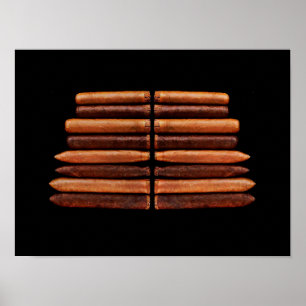 Cuban Habana Cigars Vip Black Minimalism Poster
