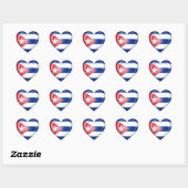 Cuban Heart Flag op White Hart Sticker (Vel)