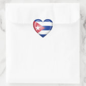 Cuban Heart Flag op White Hart Sticker (Tas)