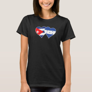Cuban Honduran Flag Heart Cuba Honduras T-shirt