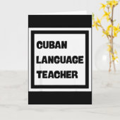 Cuban Language Teacher Kaart (Gele Bloem)