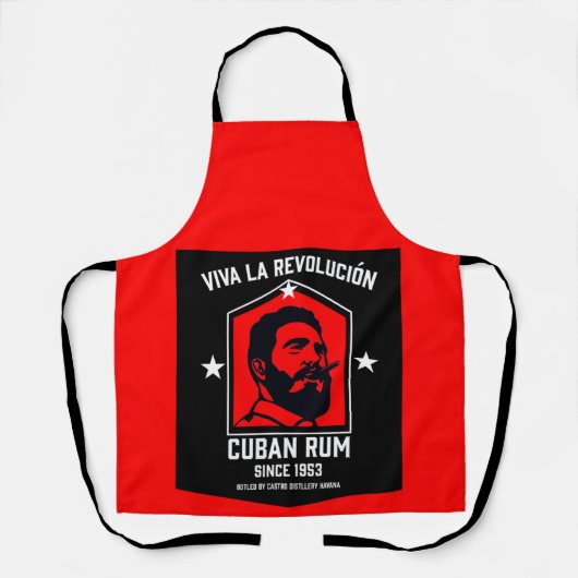 Cuban Libre Rum Drinkers Revolutie Schort (Voorkant)