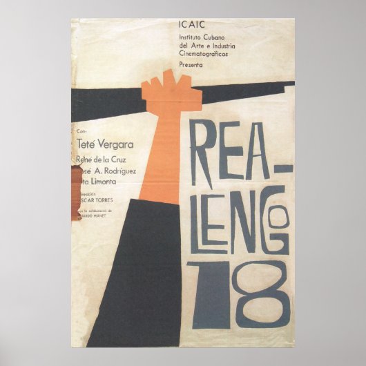 Cuban Movie Poster Cuban Film Poster (Voorkant)