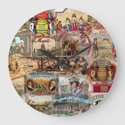 Cuban Nostalgia  Clock Grote Klok (Voorkant)