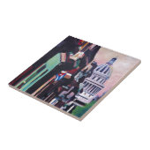 Cuban Oldtimer Street Scene in Havana Cuba Tegeltje (Zijkant)