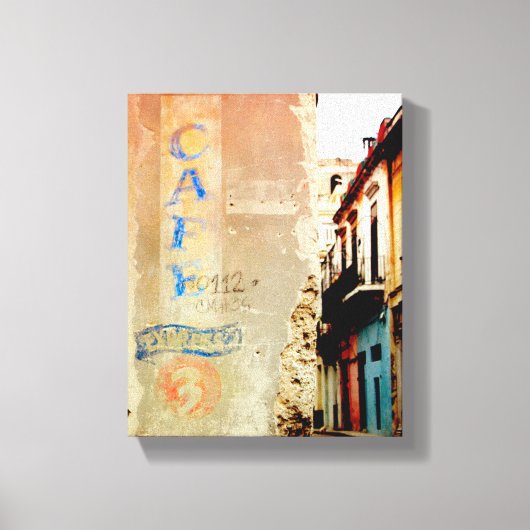 Cuban Photo of Old Havana | Cafe Expresso |  Canvas Afdruk (Voorkant)