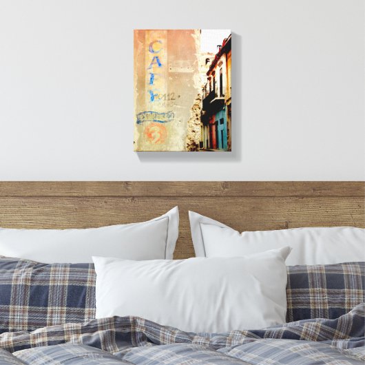 Cuban Photo of Old Havana | Cafe Expresso | Canvas Afdruk (Insitu (Slaapkamer))