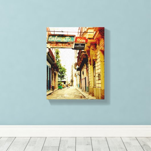 Cuban Photo of Old Havana | Lafayette | Canvas Afdruk (Insitu (Houten vloer))